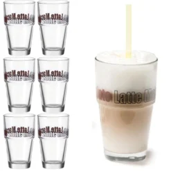 Leonardo Kaffeegläser Solo 043399 Latte Macchiato, 410ml, 6 Stück
