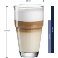 Leonardo Kaffeegläser Solo Becher 043400, Latte Macchiato Gläser, 370ml, 6 Stück -Bredemeijer Geschaft 1c0636036e0dc75260773d8f01ca8f04ac2334aa kaffeeglaeser leonardo solo becher 043400