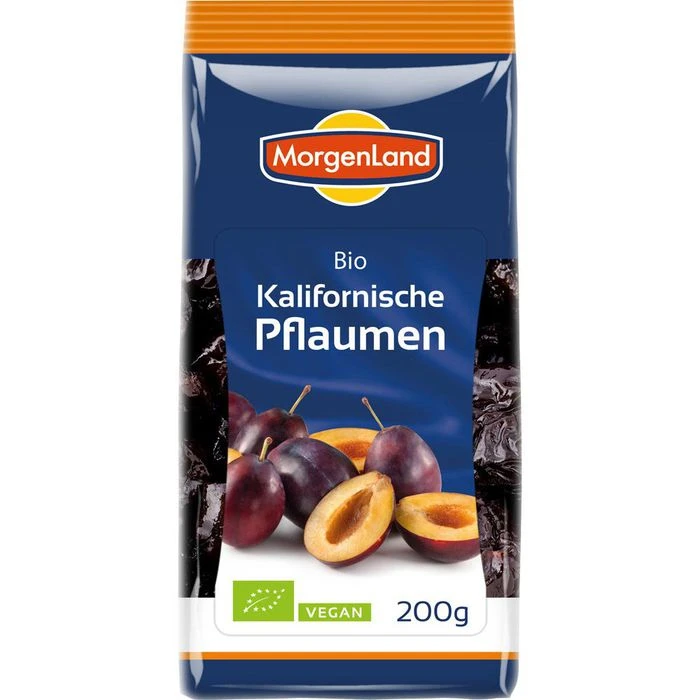 Morgenland Trockenfrüchte Kalifornische Pflaumen, Entsteint, BIO, 200g 1 Morgenland Trockenfrüchte Kalifornische Pflaumen, Entsteint, BIO, 200g