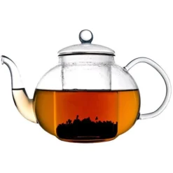 Bredemeijer Tee-Kanne Verona, Glas, Mit Glas-Filter, Transparent, 1,0 L