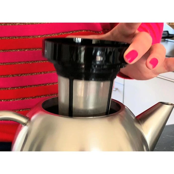 Bredemeijer Tee-Kanne Minuet Santhee, Edelstahl, Doppelwandig, Silber Matt, 1,4 L 6 Bredemeijer Tee-Kanne Minuet Santhee, Edelstahl, Doppelwandig, Silber Matt, 1,4 L – Bild 6