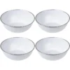 Gräwe Müslischale 730.SCH.C1, Stahlbelech Emailliert, Weiß, 15cm, Set, 4 Stück
