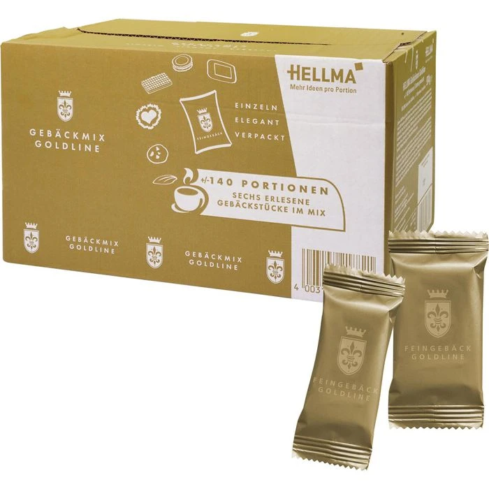 Hellma Kekse Goldline Gebäckmix, 6 Sorten, 140 Stück 1 Hellma Kekse Goldline Gebäckmix, 6 Sorten, 140 Stück