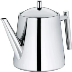 Kela Tee-Kanne Ancona 11355, Edelstahl, Mit Edelstahl-Sieb, Silber Glänzend, 0,9 L