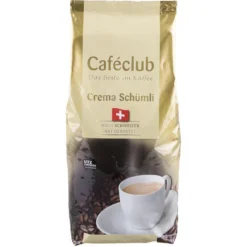 Cafeclub Kaffee Crema Schümli, Ganze Bohnen, Mild, 1kg