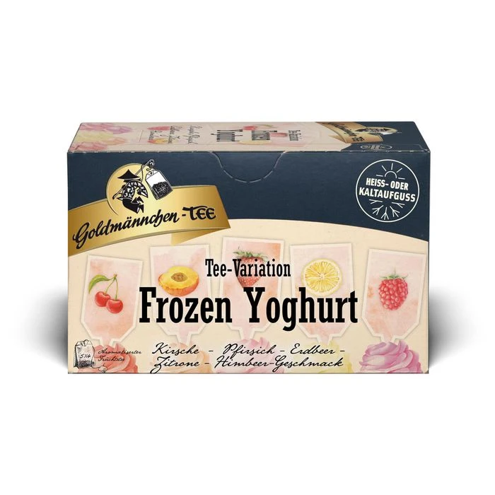 Goldmännchen Tee Frozen Yoghurt, Verschiedene Sorten, 20 Teebeutel, 50g 1 Goldmännchen Tee Frozen Yoghurt, Verschiedene Sorten, 20 Teebeutel, 50g