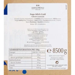 Lindt Minischokolade Naps Milch, Mini-Tafeln, 8,5kg -Bredemeijer Geschaft 6597c64ffc691d26bb1d0edff4176e87cba5e1c7 minischokolade lindt naps milch