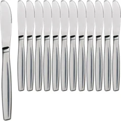Gräwe Menümesser Königstein, Edelstahl 18/0, Rostfrei, Silber, 12 Stück