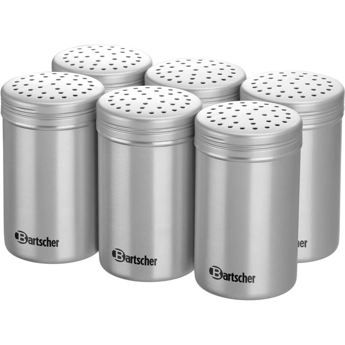 Bartscher Salz-und-Pfefferstreuer 300, 680654, Aluminium, Set, 6 Stück 1 Bartscher Salz-und-Pfefferstreuer 300, 680654, Aluminium, Set, 6 Stück