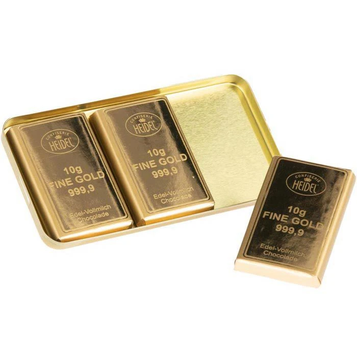 Heidel Geschenkset Gold Kreditkarte, Metall-Geschenkdose Mit 3 Schokoladen-Täfelchen 3 Heidel Geschenkset Gold Kreditkarte, Metall-Geschenkdose Mit 3 Schokoladen-Täfelchen – Bild 3
