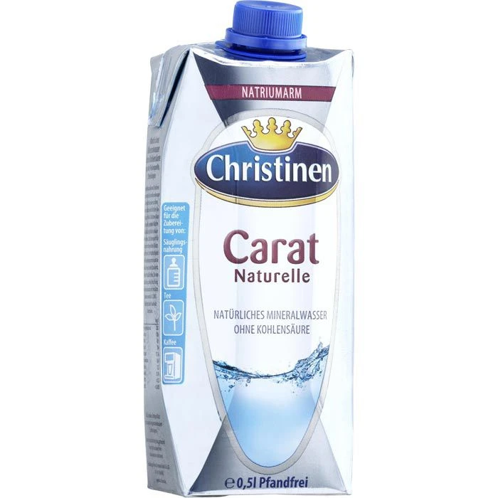 Christinen Mineralwasser Bio-Carat Naturelle, Ohne Kohlensäure, Je 0,5 Liter, 24 Stück 2 Christinen Mineralwasser Bio-Carat Naturelle, Ohne Kohlensäure, Je 0,5 Liter, 24 Stück – Bild 2