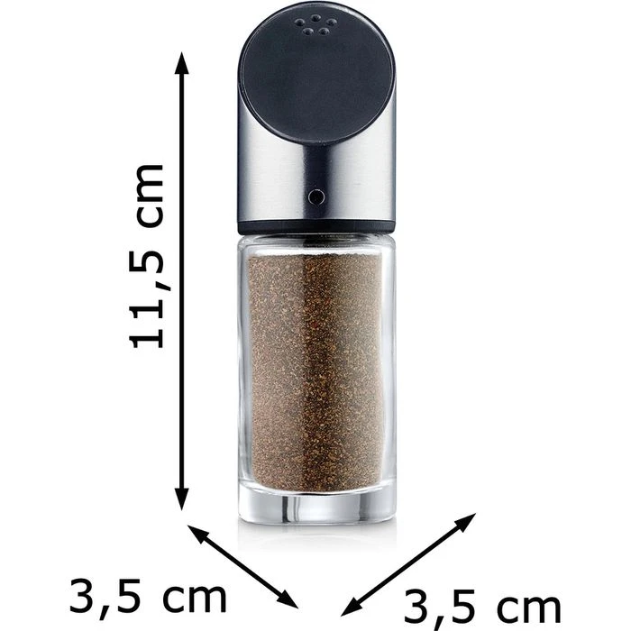 Blomus Salz-und-Pfefferstreuer Livo 63581, Set, Aus Glas / Edelstahl 2 Blomus Salz-und-Pfefferstreuer Livo 63581, Set, Aus Glas / Edelstahl – Bild 2