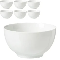 Ritzenhoff&Breker Müslischale Snap Bianco, Porzellan, Weiß, 15cm, Set, 6 Stück