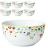Van-Well Müslischale Vario Flower, Porzellan, Mit Dekor, 14cm, Set, 6 Stück
