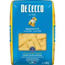 De-Cecco Nudeln Rigatoni N. 24, Hartweizen, 500g