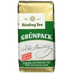 Bünting Tee Grünpack, Ostfriesentee, Schwarztee, 500g