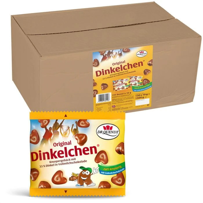 Dr.Quendt Kekse Dinkelchen Vollmilch, Je 10g, 130 Stück 1 Dr.Quendt Kekse Dinkelchen Vollmilch, Je 10g, 130 Stück
