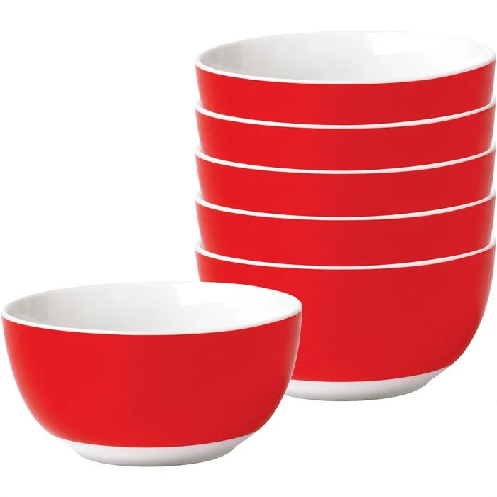 Van-Well Müslischale Vario, Porzellan, Rot, 14cm, Set, 6 Stück 4 Van-Well Müslischale Vario, Porzellan, Rot, 14cm, Set, 6 Stück – Bild 4