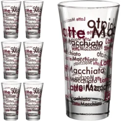 Montana Kaffeegläser Enjoy 065038, Latte Macchiato Gläser, 280ml, 6 Stück