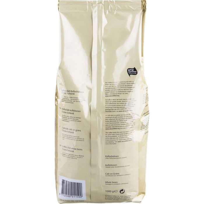 Cafeclub Kaffee Crema Schümli, Ganze Bohnen, Mild, 1kg 3 Cafeclub Kaffee Crema Schümli, Ganze Bohnen, Mild, 1kg – Bild 3