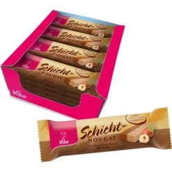 Viba Nougat Schicht-Nougat, Je 40g, 20 Riegel, 800g
