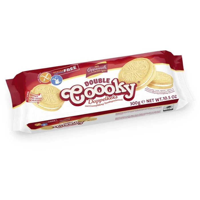 Coppenrath Kekse Double Coooky Vanille, 300g, Gluten-/laktosefrei 1 Coppenrath Kekse Double Coooky Vanille, 300g, Gluten-/laktosefrei