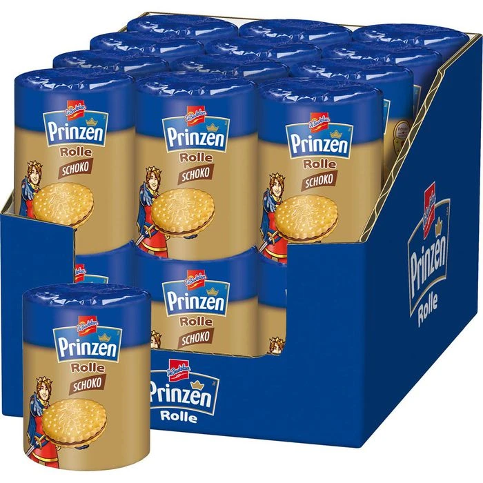 De-Beukelaer Kekse Prinzen Rolle Schoko, Mit Kakaocreme-Füllung, Je 141g, 24 Pack 1 De-Beukelaer Kekse Prinzen Rolle Schoko, Mit Kakaocreme-Füllung, Je 141g, 24 Pack