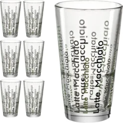 Montana Kaffeegläser Simply 060999, Latte Macchiato Gläser, 340ml, 6 Stück