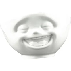 FIFTYEIGHT Müslischale Lachend, Porzellan, Weiß, 16,6cm