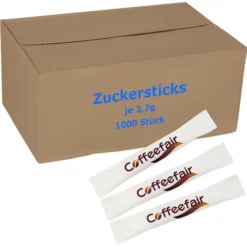 Zuckersticks Coffeefair Je 3,7g, Weiß, 1000 Stück