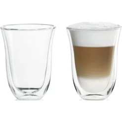 DeLonghi Kaffeegläser 5513214611 Latte Macchiato, Doppelwandig, 220ml, 2 Stück