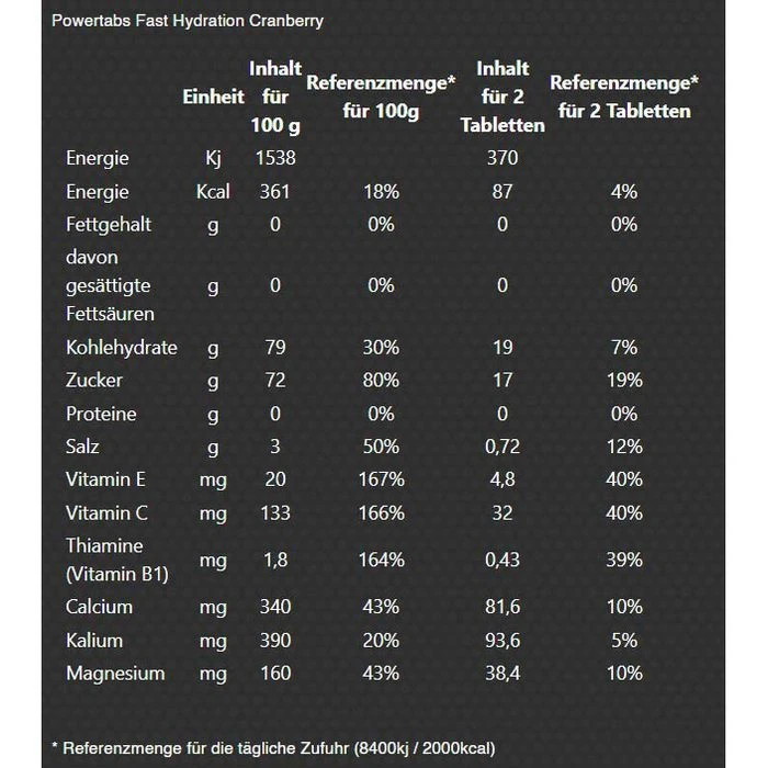 Isostar Iso-Drink Powertabs Cranberry, 120g, Dose 3 Isostar Iso-Drink Powertabs Cranberry, 120g, Dose – Bild 3