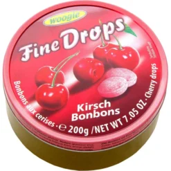 Woogie Fruchtbonbons Fine Drops Kirsch, 200g